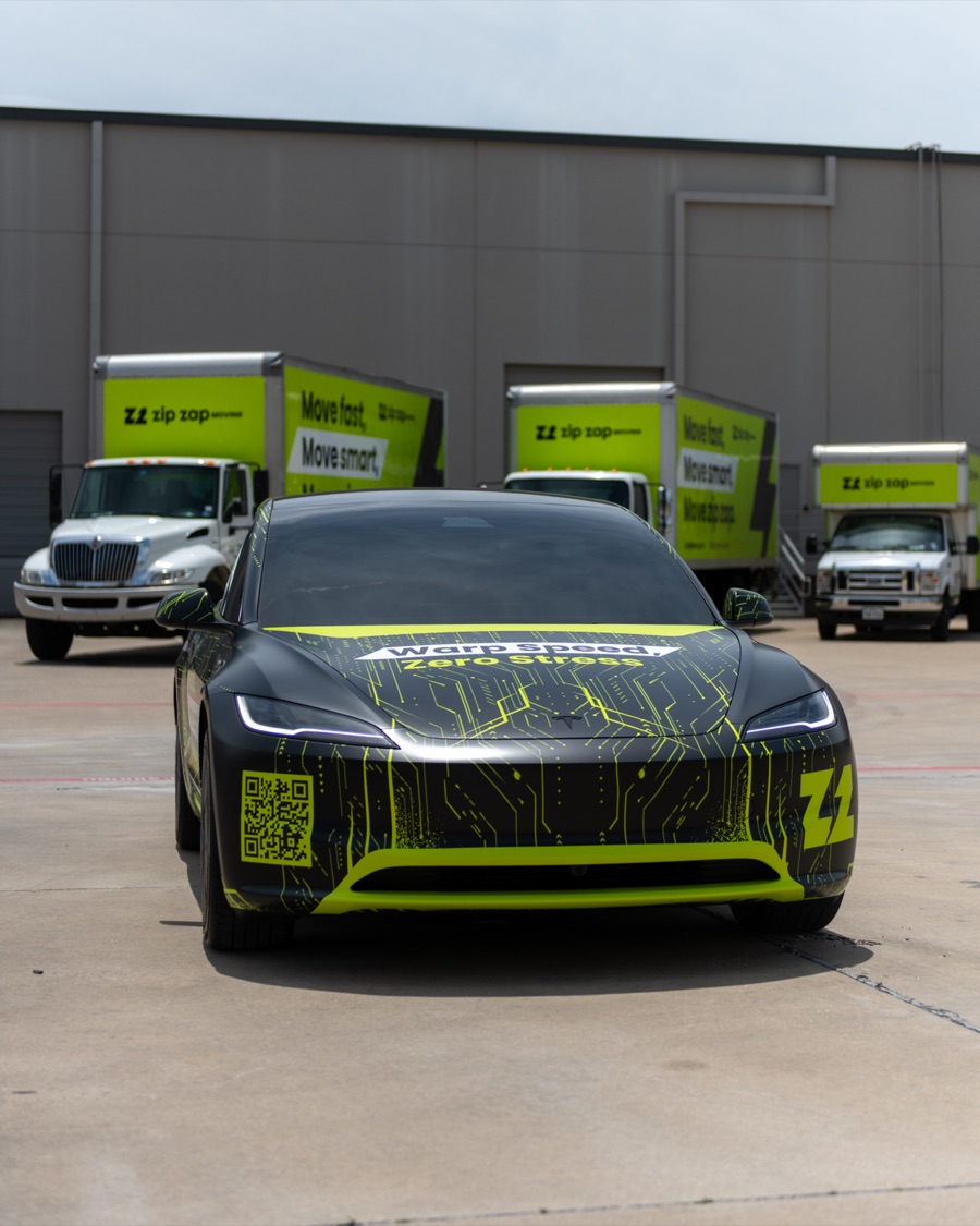Zip Zap Moving fleet vehicles at McKinney headquarters